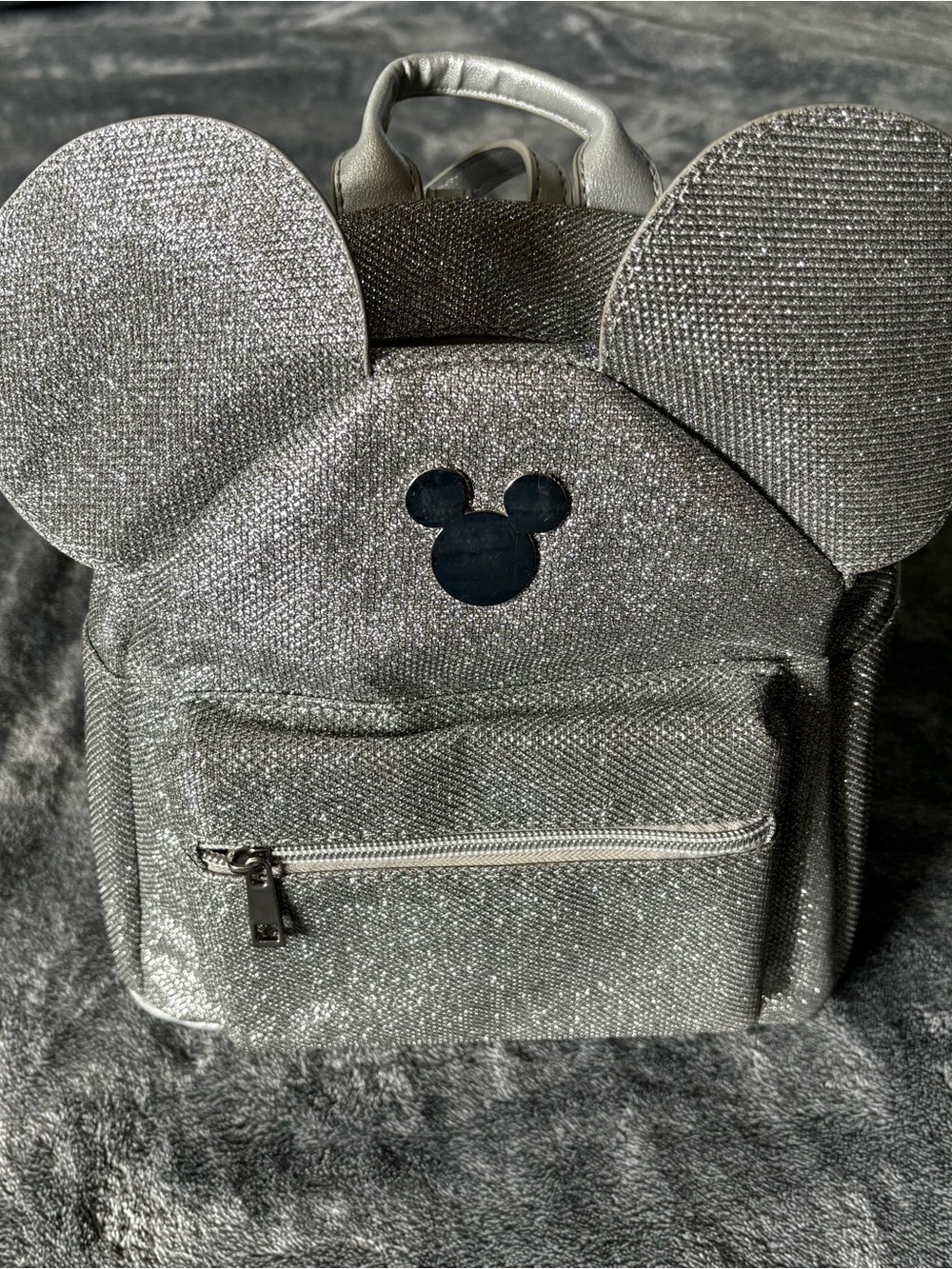 DISNEY MICKEY MOUSE SILVER MINI BACKPACK — BIOWORLD